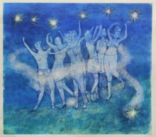 Pleiades, 2015, monoprint, 16 x 18 inches