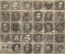 100 faces, detail