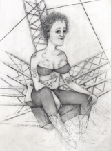 self-portrait, pencil